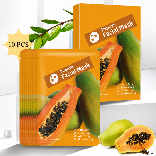 Mascarilla facial en lámina de papaya