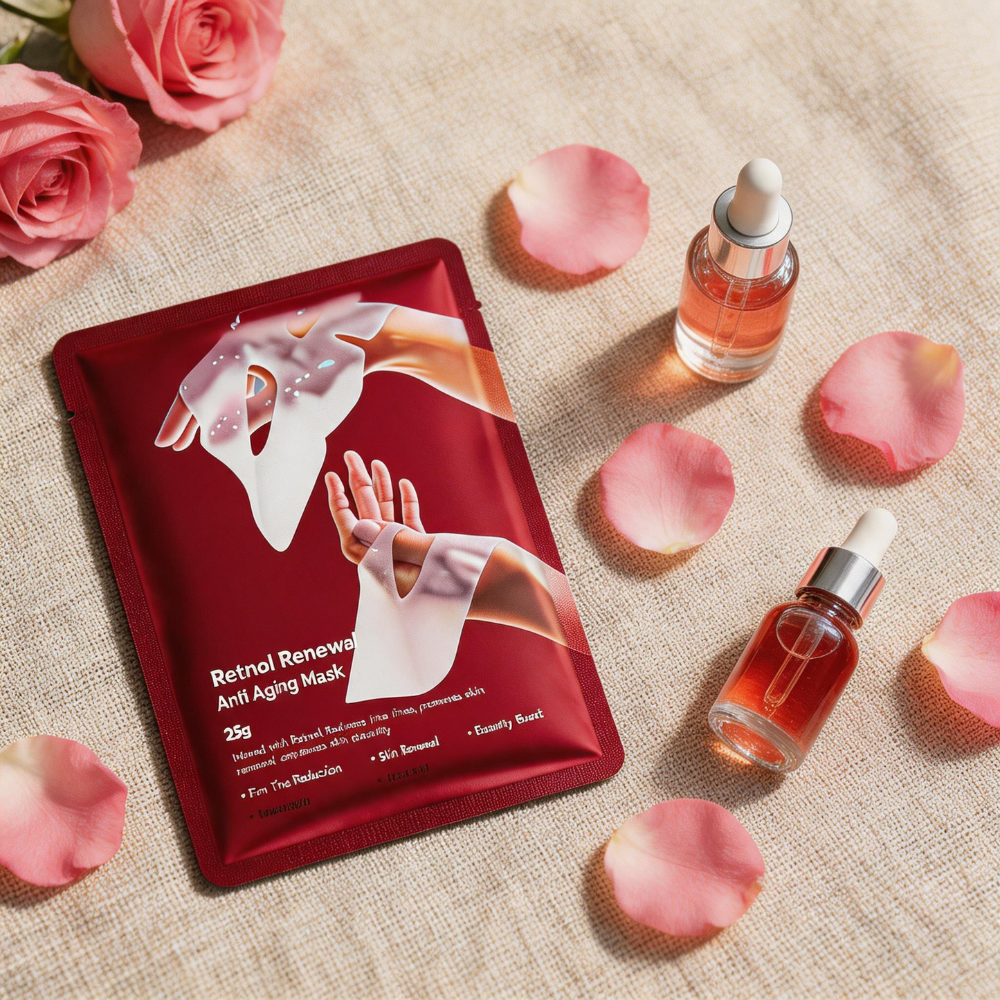 Mascarilla renovadora anti-edad en lámina con retinol