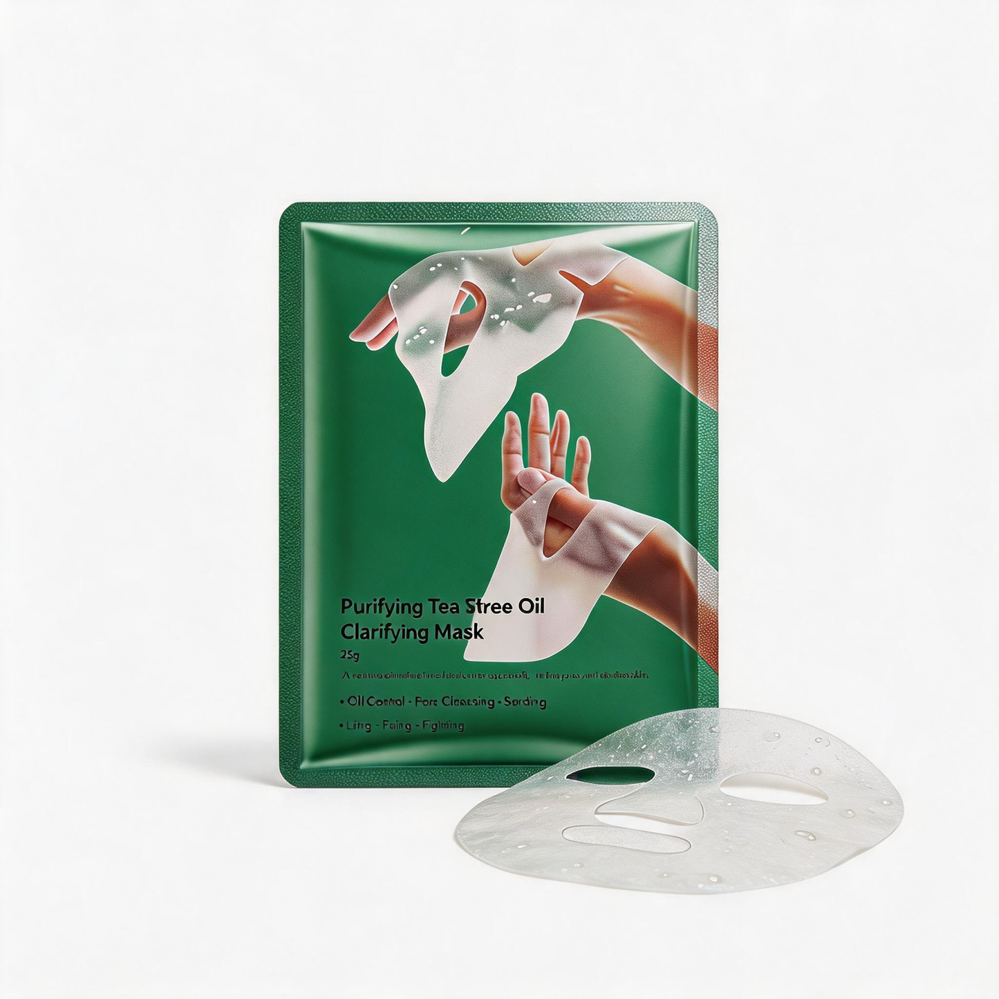 Mascarilla purificante en lámina con aceite de árbol de té