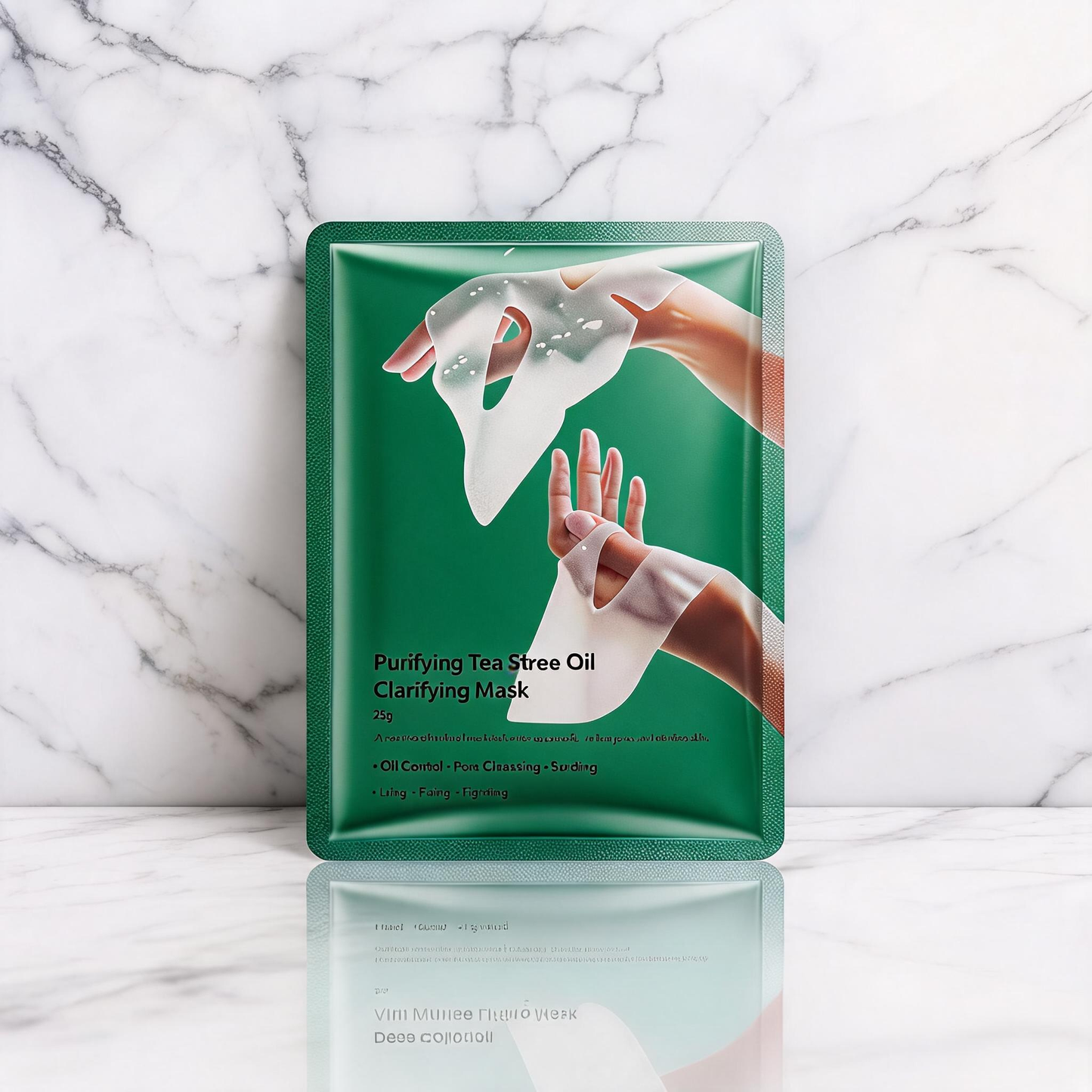 Mascarilla purificante en lámina con aceite de árbol de té